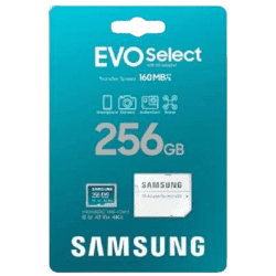 Samsung EVO Select MicroSDXC Memory Card | Class 10 130 MB/s | 256 GB | With Adapter