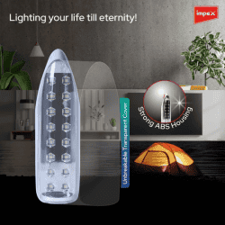 Impex Rechargeable LED Lantern | White & Red | IL 677