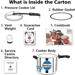 Hawkins Inner Lid Induction Bottom Pressure Cooker | 10 L | Stainless Steel | HSS10