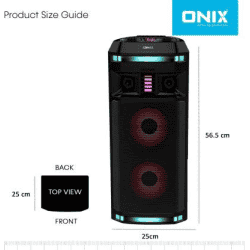Onix Portable Party Speaker OPS 20 With Wireless Mic 20 W Bluetooth Speaker Mono Channel | Black