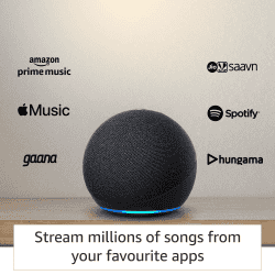 Echo Dot | Next generation smart speaker with improved bass and Alexa | Black