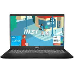 MSI Modern 15 Laptop | Intel Core i3 13th Gen 1315U | 8 GB | 512 GB SSD | Classic Black | 9S7-15H112-883