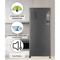 Lloyd Direct Cool Single Door Refrigerator | 188 L | 3 Star | GLDC203SSST4LC