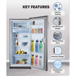 Lloyd Direct Cool Single Door Refrigerator | 188 L | 3 Star | GLDC203SSST4LC