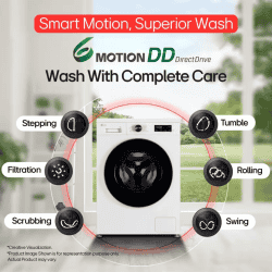 LG Front Load Washing Machine | 7 Kg | White | FHB1207Z4W ABWQEIL