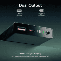 boAt Energyshroom PB300 Pro Power Bank | 10000mAh | Carbon Black