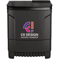 Godrej Semi Automatic Top Loading Washing Machine | 9 Kg | Crystal Grey | WSEDGE ULT 90 5.0 DB2M CSGR