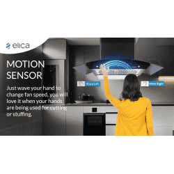 Elica WDFL 906 HAC LTW MS NERO Chimney | 1350 CMH | 90 cm | Auto Clean Curved Glass | Black