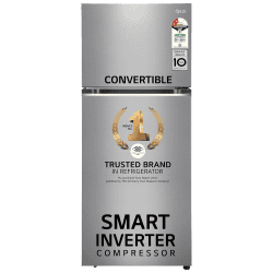 LG Double Door Refrigerator | 398 L | 2 Star | Frost Free Smart Inverter | Shiny Steel | GL-S422SPZY FPZZEBN