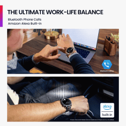 Amazfit Balance Smart Watch | 46mm | Dual-Band GPS | BT Calling | Black