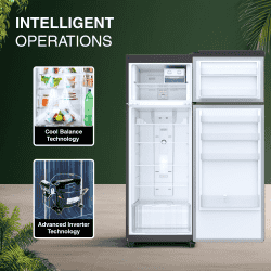 Godrej Frost Free Inverter Double Door Refrigerator | 272 L | 2 Star | Oak Wood | RT EONVOGUE 310B RI OK WD