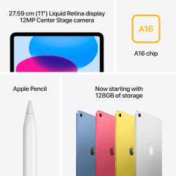 Apple iPad A16 | 128 GB | Wi-Fi+5G | Yellow | MD7H4HN/A