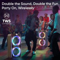 iGear X-Bass 60 Portable Bluetooth Party Speaker | 60W | Wireless Mic for Karaoke | Black