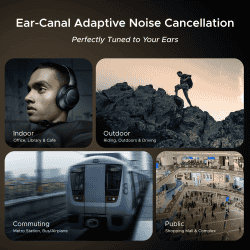 boAt Rockerz 551 ANC Pro Wireless Headphone | 42dB Hybrid Adaptive ANC | Dual Mics with ENx Tech | Cosmic Black
