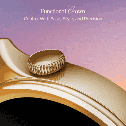 boAt Enigma Daze Smartwatch | Functional Crown, SOS with Location Tracking, Watch Face Studio | Metallic Gold