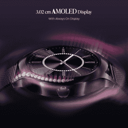 boAt enigma Gem Smartwatch | AMOLED Display | Single Chip BT Calling | Metallic Black