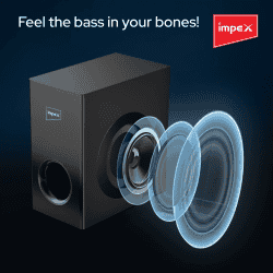 Impex Thunder Beat 3306 Soundbar with Subwoofer | 100W |  Bluetooth 5.3 | Wall Mountable | Black