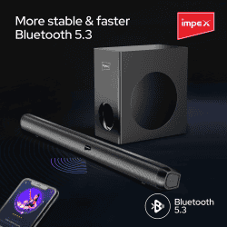 Impex Thunder Beat 3306 Soundbar with Subwoofer | 100W |  Bluetooth 5.3 | Wall Mountable | Black