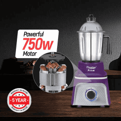 Prestige Prism Mixer Grinder | 750 Watts | 4 Jars