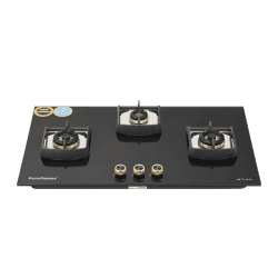 Pureflames NEXO 3 Brass Burner Hob | 90 cm | Black
