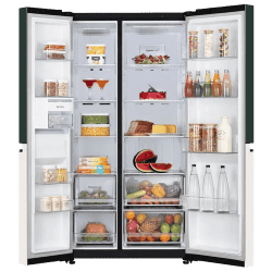 LG  Frost Free Side by Side Refrigerator | 650 L | 3 Star | Emerald Green Tango | GL-B257EET3 DETZEBN