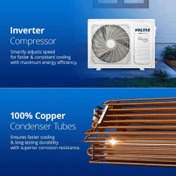 Voltas 183V Vectra Zenith Inverter Split AC | 1.5 Ton | 3 Star | Silver