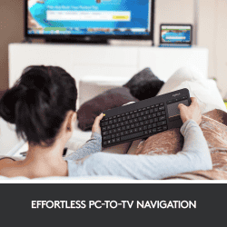 Logitech K400 Plus Wireless Touch Keyboard | Black