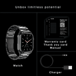 Noise ColorFit Chrome Smart Watch | Amoled | Bluetooth Calling | Elite Black