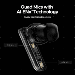 boAt Nirvana X TWS Bluetooth Earbuds | Cosmic Onyx