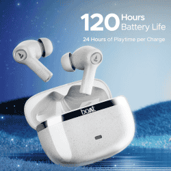 boAt Nirvana Iris Truly Wireless Ear Buds | Quartz White