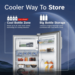 Bosch Direct Cool Single Door Refrigerator | 187L | Fine Steel | CST18S25PI