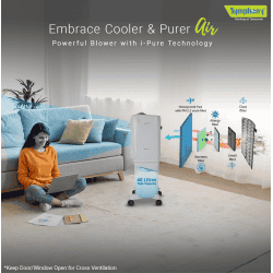 Symphony HiFlo 40 Personal Air Cooler | 40L | Light Grey