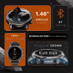 NoiseFit Endeavour Smartwatch | Jet Black