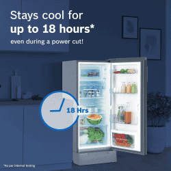 Bosch Direct Cool Single Door Refrigerator | 187L | Fine Steel | CST18S25PI