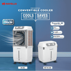 Havells Convertible Desert Air Cooler | 80 L | Grey