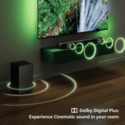 PHILIPS Bluetooth Soundbar | 240W | Dolby Digital Plus | 2.1 Channel | Dark Grey | TAB5309/94
