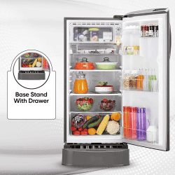 LG Single Door Refrigerator | 185 L | 5 Star | Shiny Steel | GL-D201APZU BPZZEBN