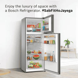 Bosch  Frost Free Double Door Refrigerator | 243L | 3star | Shiney Silver | CTC27S031I