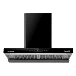 Pureflames Topaz 90 Chimney | 90 cm | dark grey body