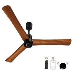 Atomberg Renesa Elite Smart | 1200 mm | BLDC Ceiling Fan with Remote Control & LED Indicators | Golden Oakwood