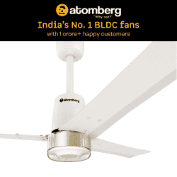 Atomberg Renesa Elite Smart | 1200 mm | BLDC Ceiling Fan with Remote Control & LED Indicators | Pearl White