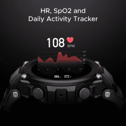 boAt Wave Force 3 BT Calling Smartwatch | GPS Position Tracking | Active Black
