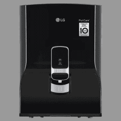 LG RO + Carbon Filter Water Purifier | 8L | Stainless Steel Tank | Solid Black | WW131NP