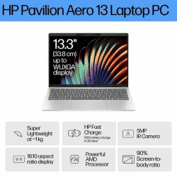 HP Pavilion Aero Thin & Light Laptop | AMD Ryzen 5 Ryzen 5 8640U | 16 GB | 512 GB SSD | Silver | 13-BG0016AU