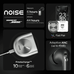 Noise Master Bluetooth Earbuds | Onyx Black