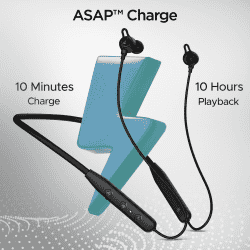 boAt Rockerz 109 Bluetooth Neckband | ENx Technology | Beast Mode | Active Black