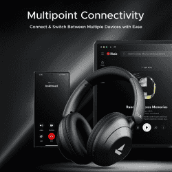 boAt  Rockerz 650 Pro Bluetooth Wireless Headphone | Fast Charge | Dolby Audio | Iris Black