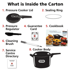 Hawkins Futura Hard Anodised Pressure Cooker | 9 L | Black | FP90