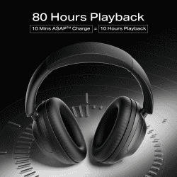 boAt  Rockerz 650 Pro Bluetooth Wireless Headphone | Fast Charge | Dolby Audio | Iris Black