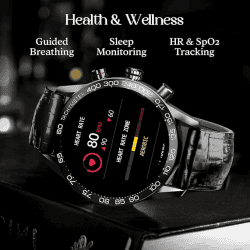 boAt Enigma Z40 Smart Watch | HD Display | IP67 | Black Leather